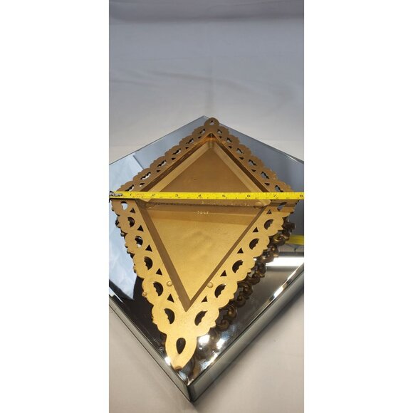 Vintage Homco Wall Vase Gold Diamond Shaped Art Plaques #7225 - Picture 7 of 7